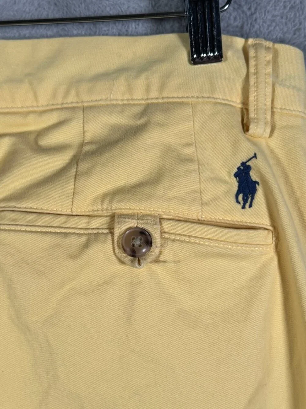 Polo Ralph Lauren Pants Mens 32x32 Yellow Bedford Flat Front Chino Stretch
